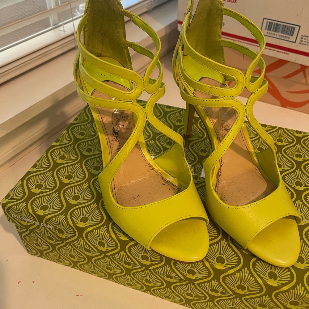 Gianni Bini Green Strappy Heels